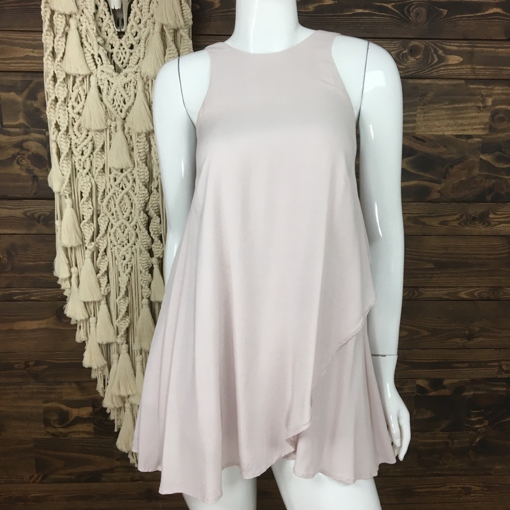Silence +‎ Noise | Ruffle Tiered Sleeveless Dress Lavender Mini Dress Low Back